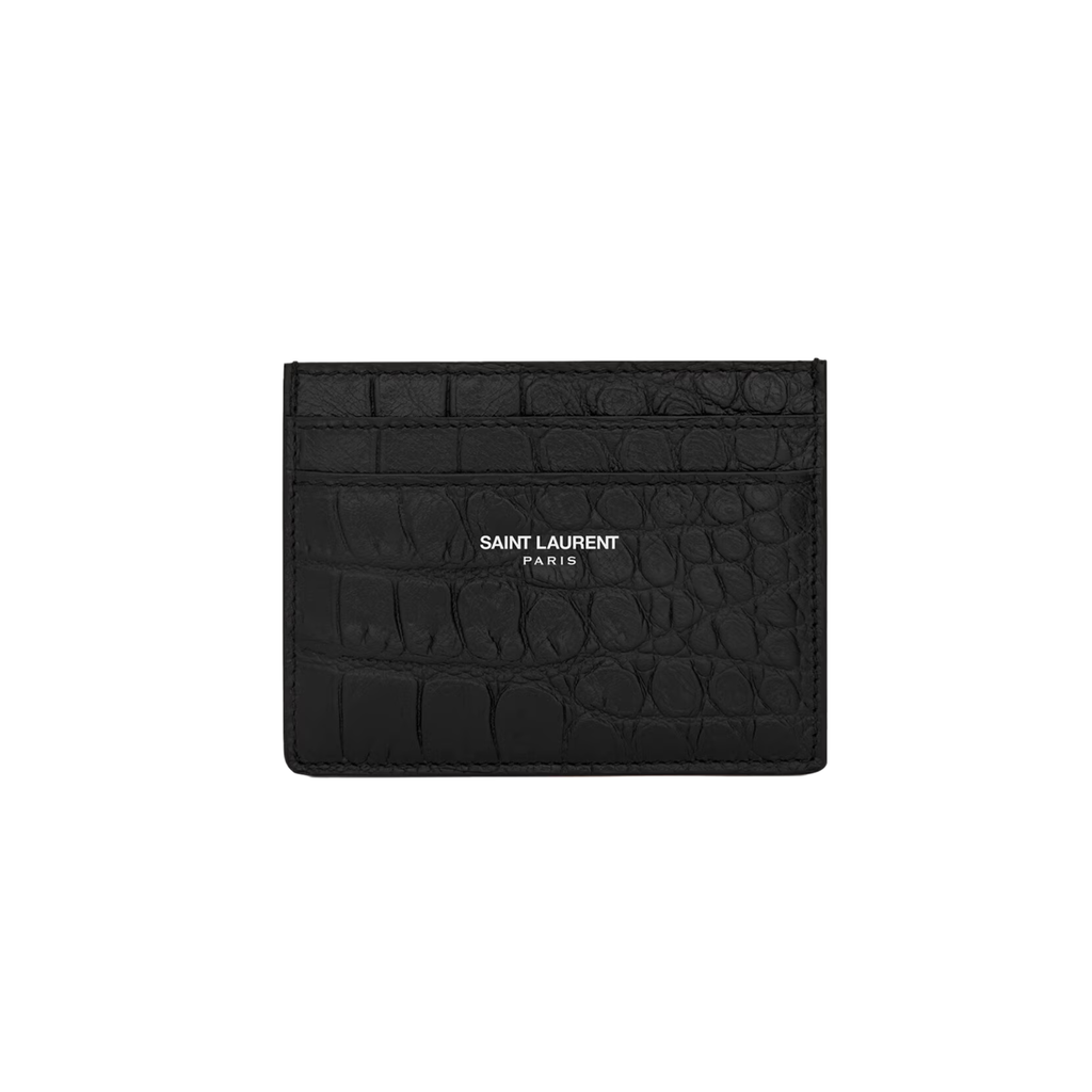 YSL Cardholder Croco Leather